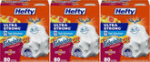Hefty Ultra Strong 13 Gallon Trash Bags, Tall Kitchen Trash Bags 13 Gallon Size, White, Fabuloso Citrus & Fruits Scent, 80 Bags (Pack of 3)