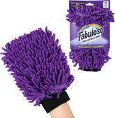 Fabuloso Microfiber Cleaning Mitt Glove, Purple | Lint-free, scratch-free dusting and washing for furniture, blinds, shelves, and car interiors