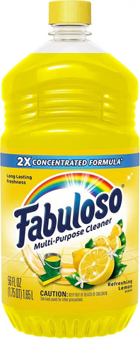Fabuloso Multi-Purpose Cleaner 2X Concentrated, Refreshing Lemon- 56 fl oz(Pack of 6)