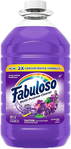 Fabuloso 2X All-Purpose Cleaner, Lavender Scent, 169 fl oz | No Rinse Floor Cleaner, Long-Lasting Freshness, Multi-Purpose Cleaner, Concentrated Formula, Everyday Cleaning, No Residue