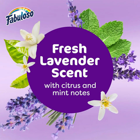 Fabuloso 2X All-Purpose Cleaner, Lavender Scent, 169 fl oz | No Rinse Floor Cleaner, Long-Lasting Freshness, Multi-Purpose Cleaner, Concentrated Formula, Everyday Cleaning, No Residue