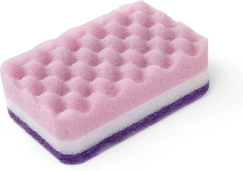Fabuloso Scratch-Free Kitchen Dish Sponges, Purple, 6 Count, 2-Pack | Reversible pad and sponge combo, safe on nonstick cookware, ideal for everyday cleanup