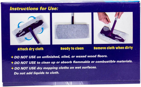Fabuloso Dry Cloths Disposable Sweeping Pads, 10.4 x 8 Inch, 16 Ct, 10-Pk | Unscented disposable design, for use with Fabuloso Dry and Wet Sweeper, traps dirt, dust, and hair