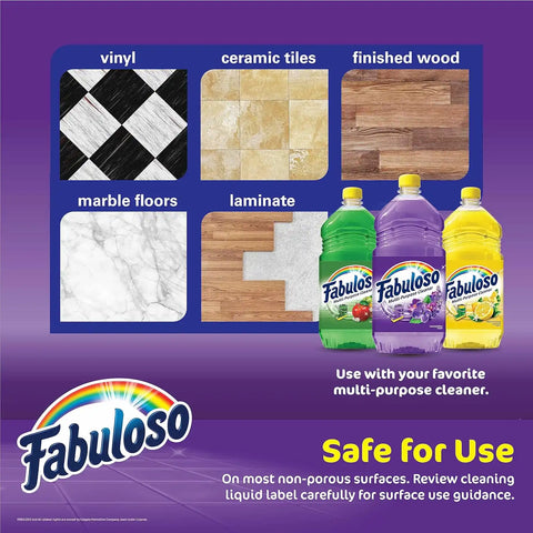Fabuloso Microfiber Cleaning Mitt Glove, Purple | Lint-free, scratch-free dusting and washing for furniture, blinds, shelves, and car interiors