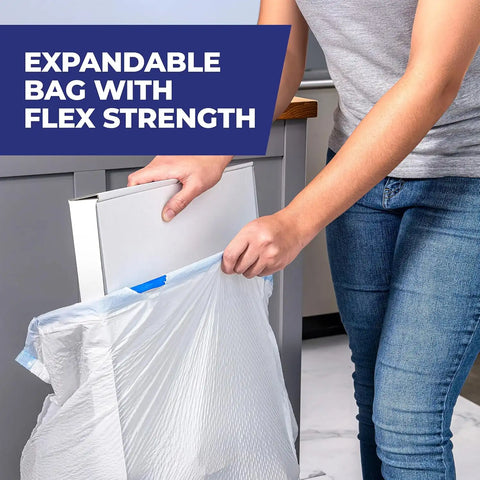 Hefty Ultra Strong 13 Gal Kitchen Trash Bags, Fabuloso Lavender, 80ct | 13G Tall White Trash Bags with Drawstrings for Kitchen and Home Use, Resists Leaks, Punctures, Rips, Continuous Odor Control