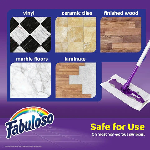 Fabuloso 2-in-1 Dry and Wet Sweeper, 12 Pads Included