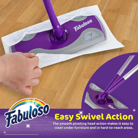 Fabuloso 2-in-1 Dry and Wet Sweeper, 12 Pads Included